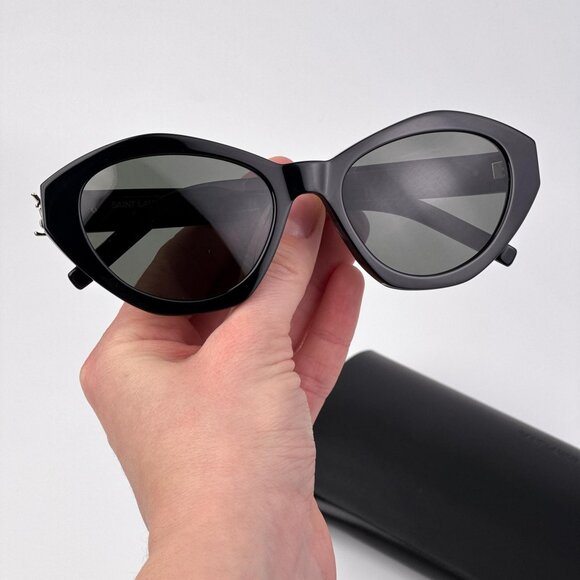 Saint Laurent SLM60 006 Women’s Sunglasses – Black / Grey Cat Eye main image 8